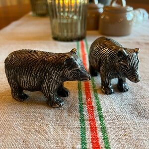 Pottery Barn Black Bear Salt and Pepper Shakers​